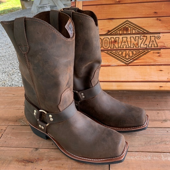 Men's Bonanza BA-120 Harness Biker Boots - Picture 3 of 5